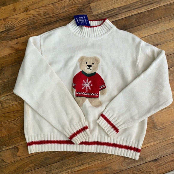 Vintage Y2K Liz Claiborne Teddy Sweater - Picture 1 of 8